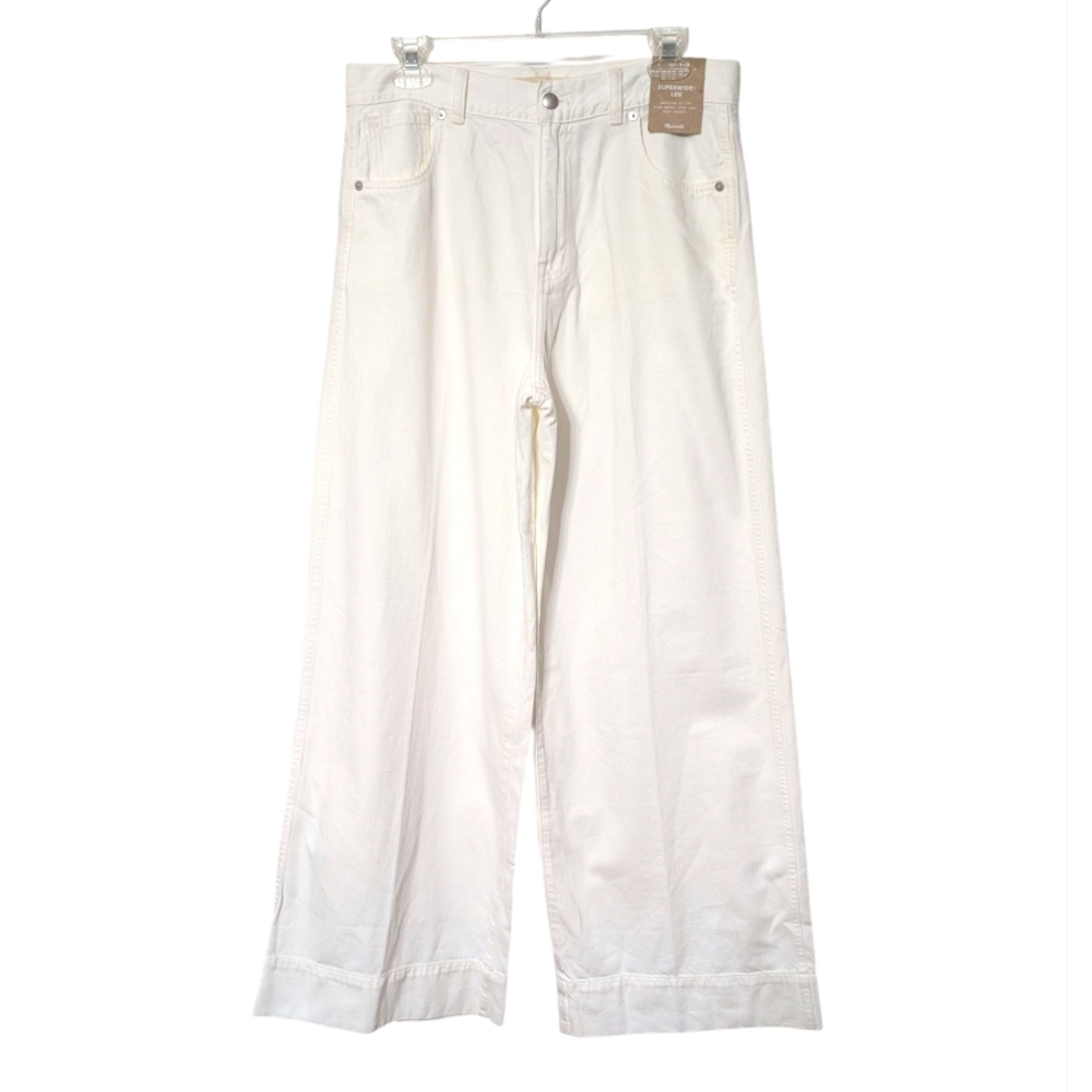 Madewell White Superwide-Leg 90s High Rise Jeans Women's Size 29 NWT